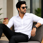 White Cotton Shirts For Men – Pack of 2