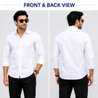 White Cotton Shirts For Men – Pack of 2
