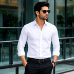 White Cotton Shirts For Men – Pack of 2