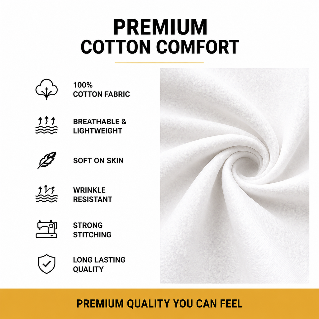 White & Black Cotton Shirts Combo For Men (Pack of 2)