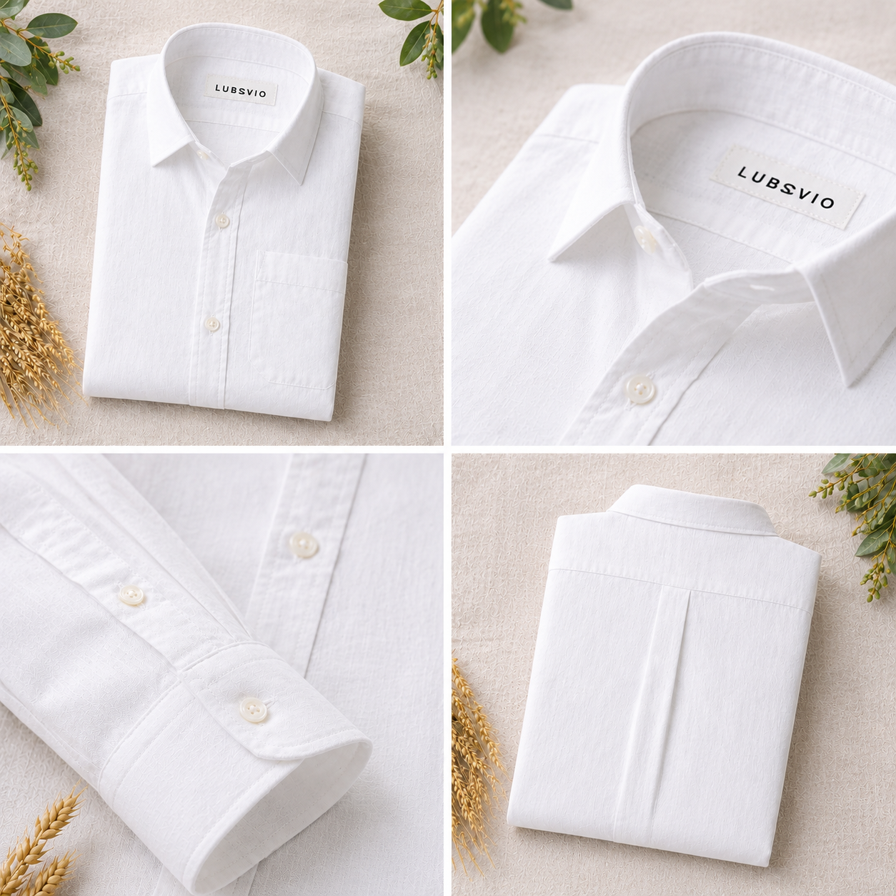 White Luxurious Cotton Shirt- Pack Of 2