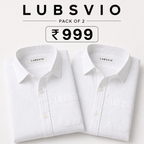 White Luxurious Cotton Shirt- Pack Of 2