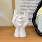 PalmCraft White Ceramic Face Vase